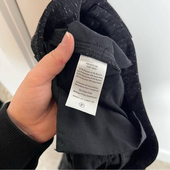 ATM Heather Black & White Skinny Stretch Ankle Zip Pants Size 4 - Picture 7 of 7